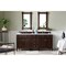 James Martin Vanities Brittany 72in Double Vanity, Burnished Mahogany w/ 3 CM Ethereal Noctis Quartz Top 650-V72-BNM-3ENC - alternate 3